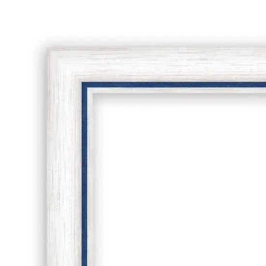 26"x18" Morgan Wood Frame Cork Board White/Blue - Amanti Art image {2}