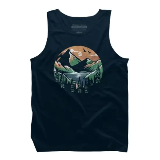 Men's Design By Humans Happiness Place By orangedan Tank Top image {6}