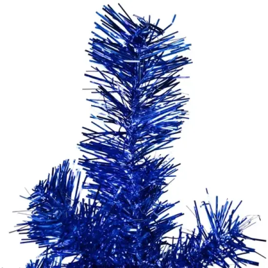 Northlight Artificial Tinsel Christmas Tree - 3' - Blue - Unlit image {3}