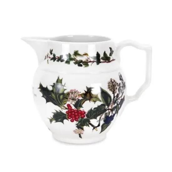 Portmeirion The Holly and The Ivy - Staffordshire 10oz Jug, Dishwasher & Microwave Safe Earthenware - Decorative Christmas Milk or Cream Pitcher image {7}
