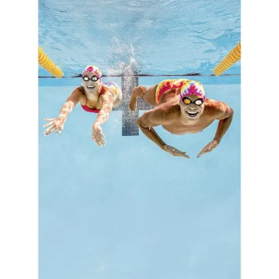 Sporti Garden Long Hair Silicone Swim Cap image {1}