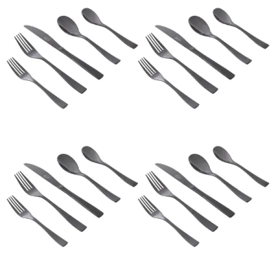 Gibson Home Holland Road 20 Piece Black Stainless Steel Flatware Set image {2}