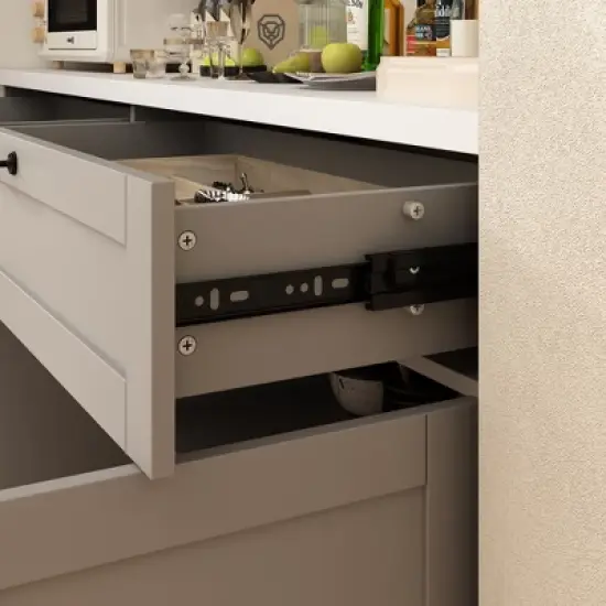 Famapy Split Kitchen Pantry Cabinet Storage Cupboard image {9}