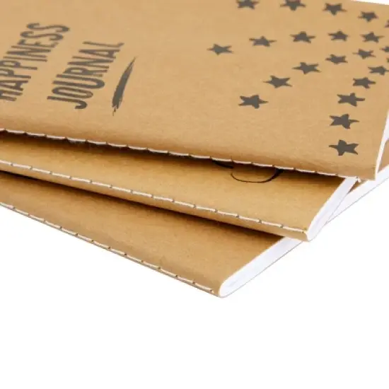 Paper Junkie 12 Pack Happiness-Themed Journals Bulk Set, Kraft Paper Notebooks with 80 Lined Pages for Kids, Office, 4 x 5.75 In image {7}