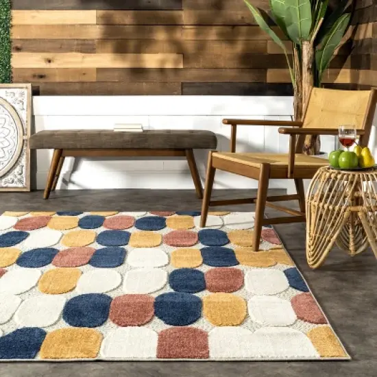 nuLOOM Randi Modern Geometric Indoor/Outdoor Patio Area Rug image {7}