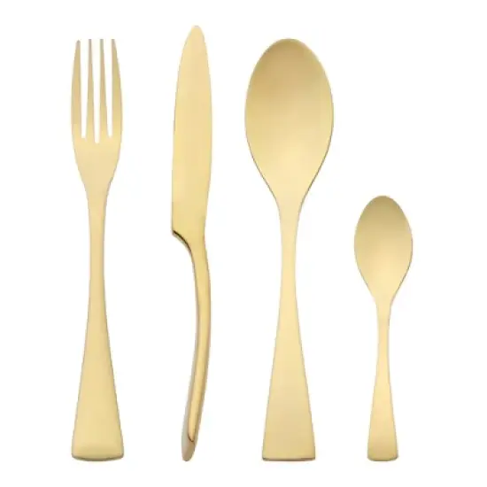 REGALWOVEN Stainless Steel Silverware Set Flatware with Knife 4 Pieces image {8}
