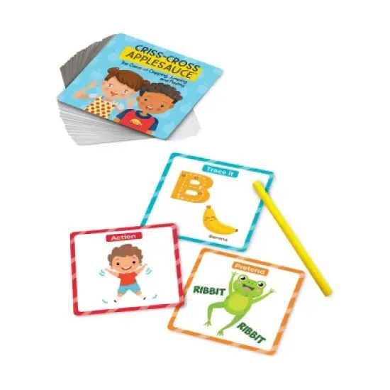 Briarpatch Criss-Cross Applesauce Board Game: Creative Thinking Educational Game for 2-4 Players, Includes Cards & Sticks image {4}