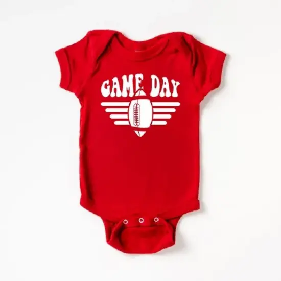 The Juniper Shop Football Game Day Stripes Baby Bodysuit image {2}