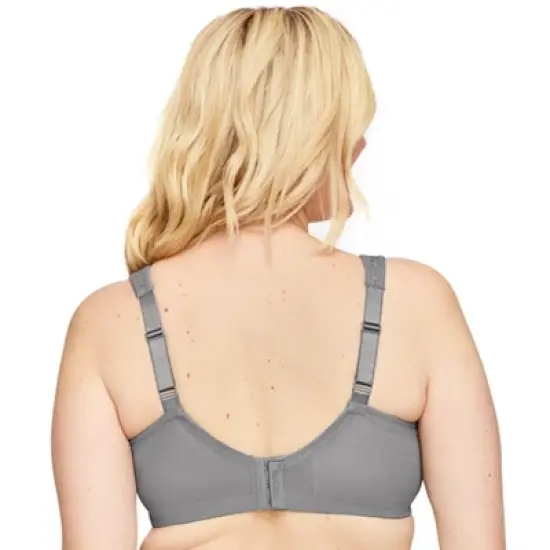 Glamorise Womens MagicLift Moisture Control Wirefree Bra 1064 Gray Heather image {1}