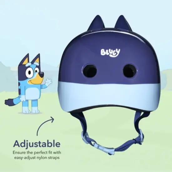 Bluey Microshell Cycling Youth Bike Helmet - Blue S: Vented, Adjustable Strap image {5}