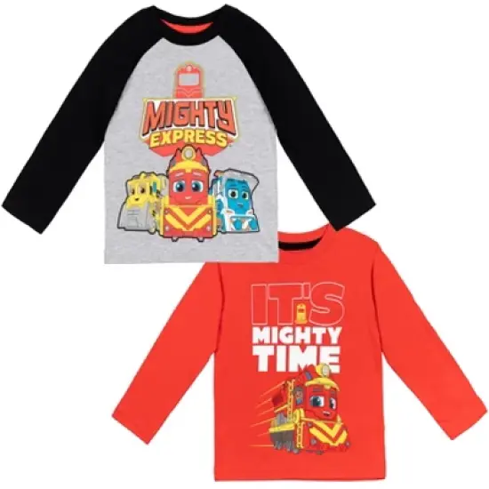 Mighty Express Nate Brock Milo 2 Pack Long Sleeve T-Shirt Gray/Red  image {8}