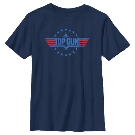 Boy's Top Gun Circle of Stars Logo T-Shirt image {3}
