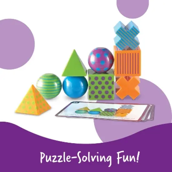 Learning Resources Mental Blox Critical Thinking Game, 20 Blocks, 20 Activity Cards, Ages 5+ image {1}