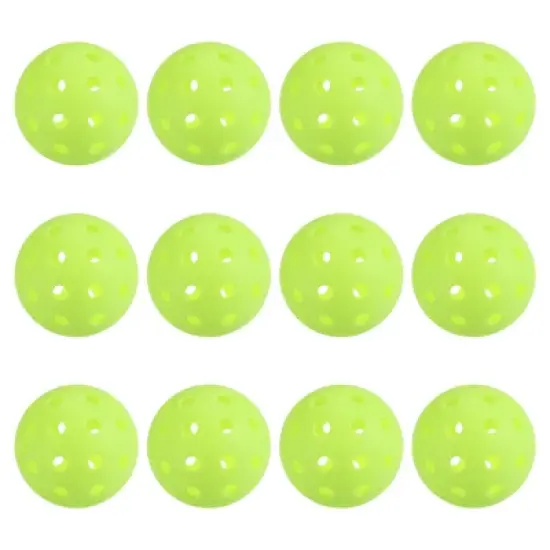 Unique Bargains 40 Holes Outdoor Pickleball Balls for Amateurs Sport 12 Pcs image {6}