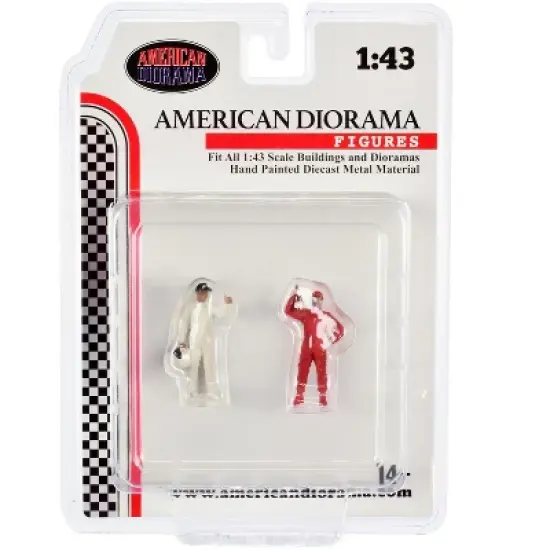 "Racing Legends" 2000's Set of 2 Diecast Figures for 1/43 Scale Models by American Diorama image {3}