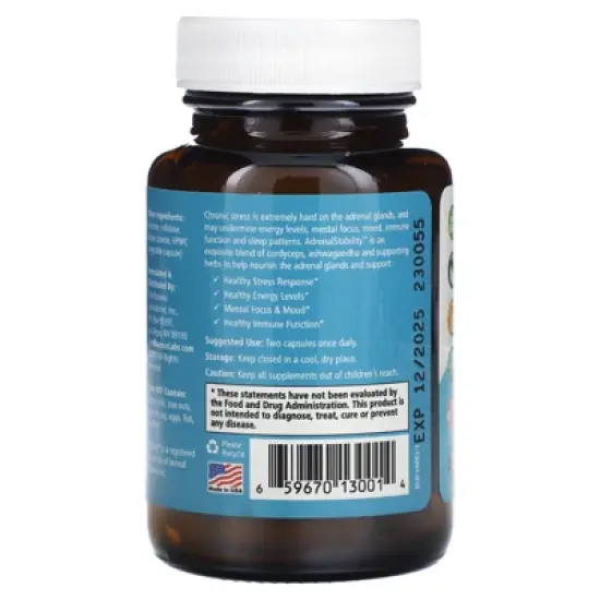 Pure Essence Adrenal Stability , 30 Vegi-Caps image {2}