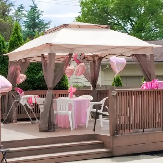 UPTIOT 11 Ft. W x 11 Ft. D Steel Pop-up Gazebo image {3}