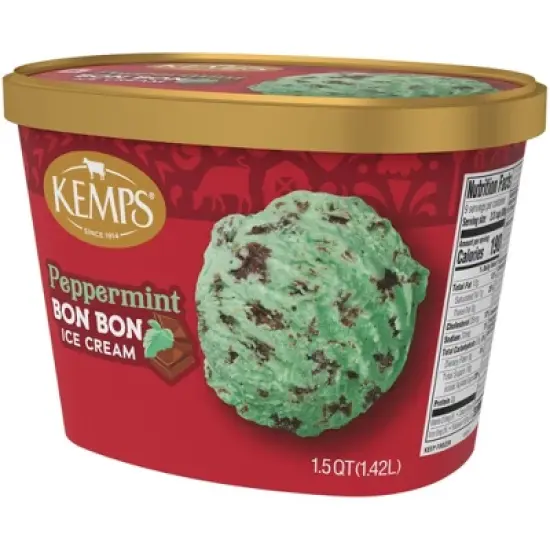 Kemps Peppermint Bon Bon Premium Ice Cream - 48oz image {3}