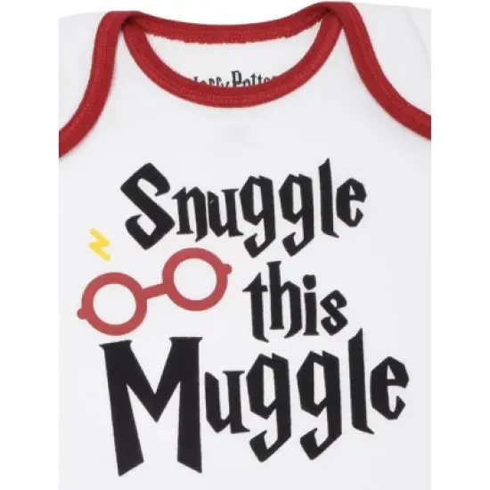 Harry Potter Baby Bodysuit Pants and Hat 3 Piece Outfit Set Newborn to Infant image {7}