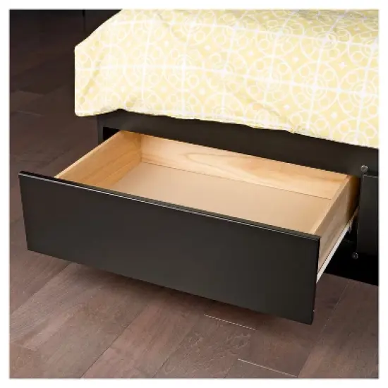 Mate's Platform 6 Drawer Storage Bed King Black - Prepac image {3}