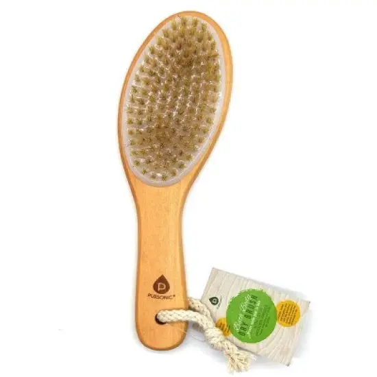 Pursonic Bath Body Brush With Lotus Wooden Handle image {4}