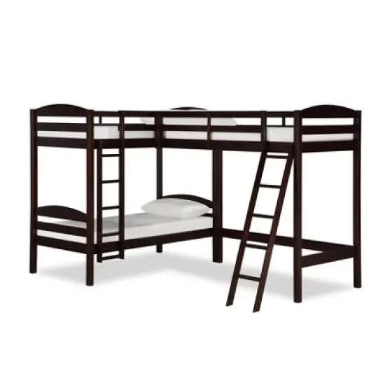 Twin Veronica Triple Wood Bunk Bed - Room & Joy image {12}