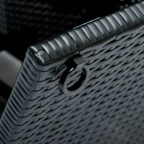 LeisureMod Mace Wicker Modern Patio Propane Fire Pit Table &ndash; Outdoor Heating Table for Patio, Deck, Balcony, Backyard, Garden, and Poolside Spaces image {9}