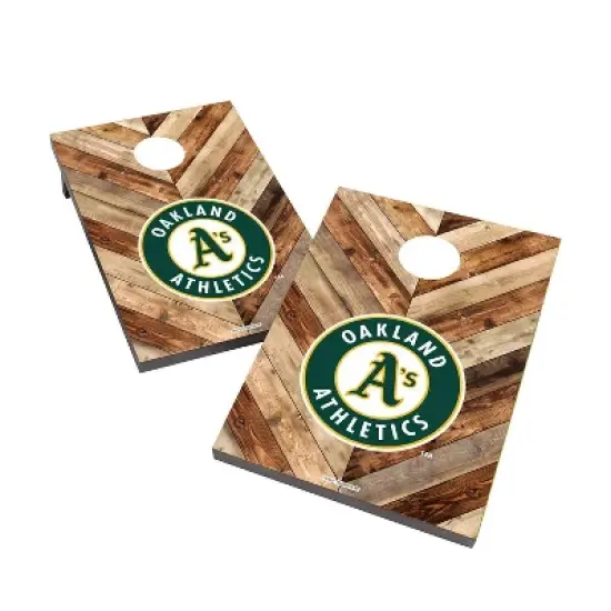 MLB Oakland Athletics 2'x3' Cornhole Bag Toss Game Set image {1}