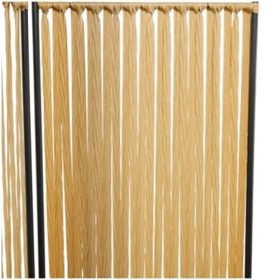 Natural Rattan Room Divider Screen Light Brown - Novogratz image {2}