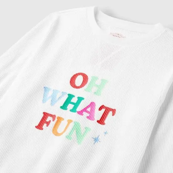 Kids' Striped Oh What Fun Matching Family Thermal Pajama Set - Wondershop&trade; image {3}