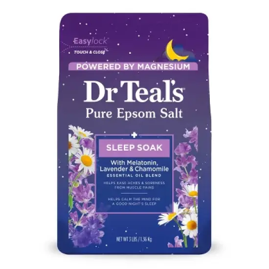 Dr Teal's Epsom Salt Magnesium Soak - Sleep Blend with Melatonin, Lavender & Chamomile image {7}