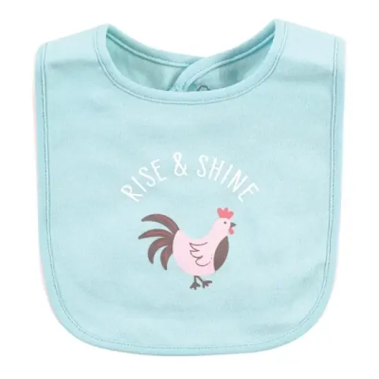 Hudson Baby Infant Girl Cotton Bibs, Hogs And Kisses, One Size image {6}