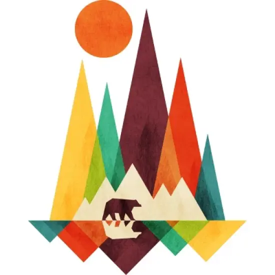 Men's Design By Humans Mountain Bear By radiomode Tank Top image {1}