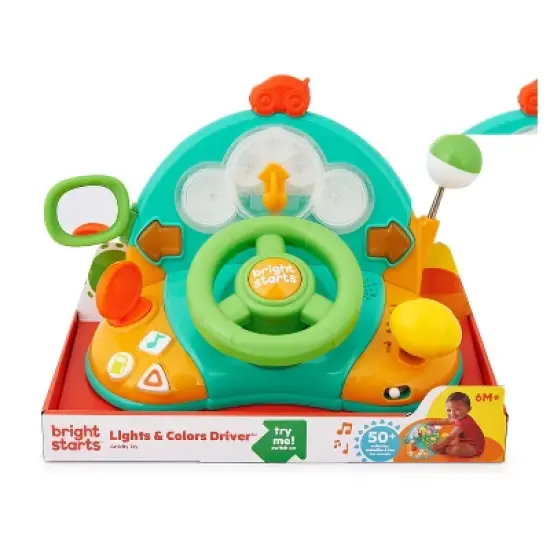 Bright Starts Lights & Colors Driver Steering Wheel Baby Toy image {4}