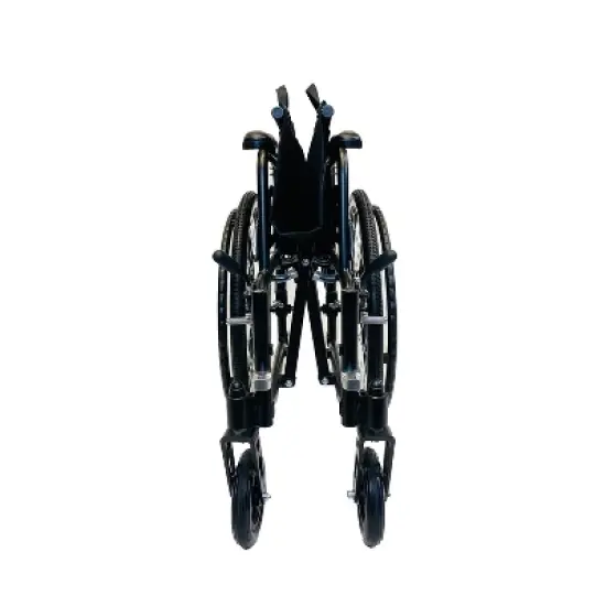 Feather Chair Featherweight Ultra Light 13.5 Pound Foldable Aluminum Wheelchair for Easy Transportation and Storage, Matte Black image {2}