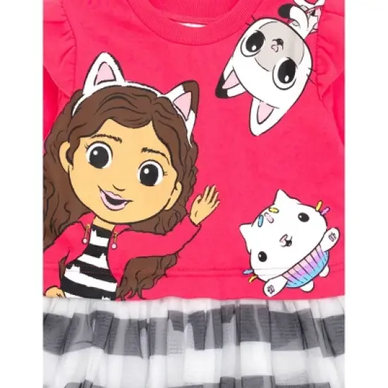 Dreamworks Gabby's Dollhouse Pandy Paws Cakey Cat Girls French Terry Dress Toddler to Big Kid image {1}