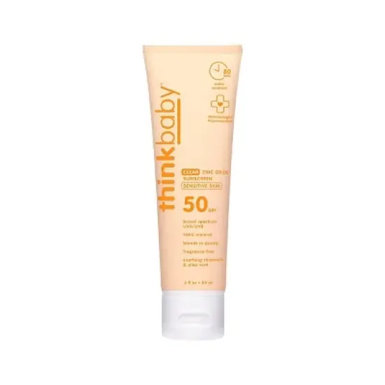 thinkbaby Clear Zinc Sunscreen for Sensitive Skin - SPF 50 - 3 fl oz image {9}