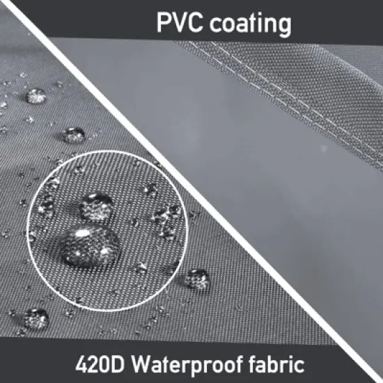 AKEfit Heavy Duty Outdoor Gray Furniture Cover Waterproof for Patio Round Table Chairs Set image {2}