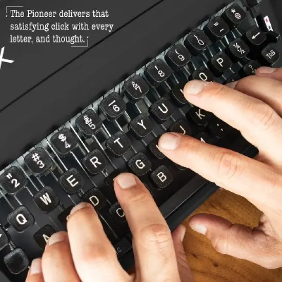 Nadex Coins&trade; Pioneer Manual Typewriter with Durable Travel Case (Black) image {2}