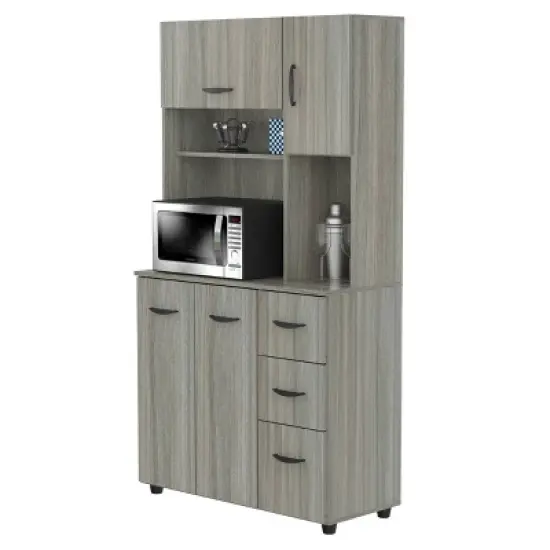 Kitchen/Microwave Storage Cabinet Smoke Oak - Inval image {6}