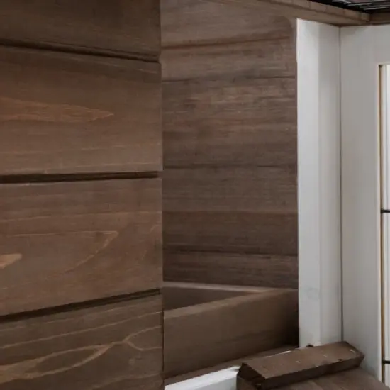 PawHut Wooden Rabbit Hutch Elevated Bunny Cage Indoor Small Animal Habitat with Enclosed Run with Wheels, Ramp, Removable Tray for Guinea Pigs image {4}