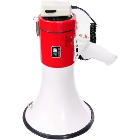 Megaphone with Talk & Siren Modes for Events + USB/MP3 Reader, Aux Input, 50W Power image {1}