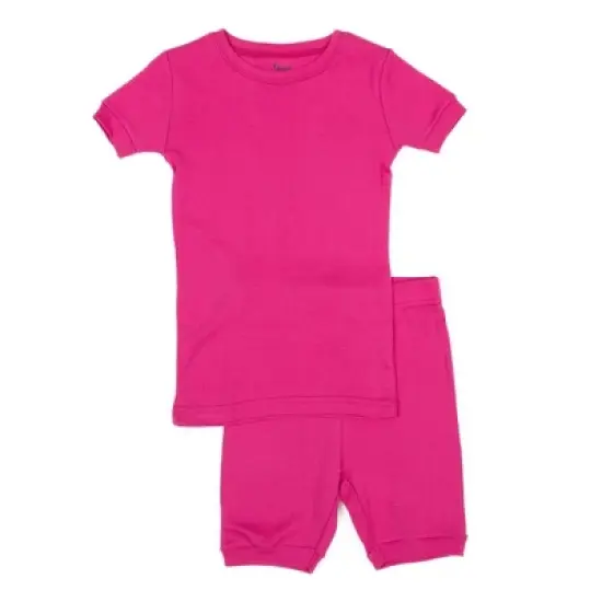 Leveret Kids Two Piece Cotton Solid Short Pajamas image {16}