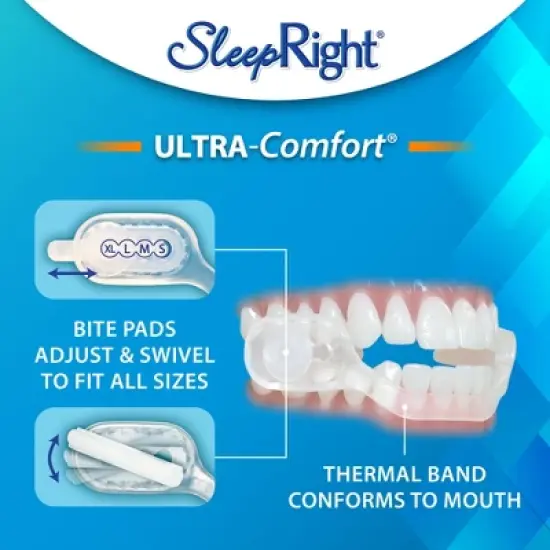 SleepRight Ultra-Comfort Dental Guard Mouth Guard for Teeth Grinding Prevention &ndash; No Boil, Extra Strong, Custom Fit, Clenching & Bruxism Protection image {6}