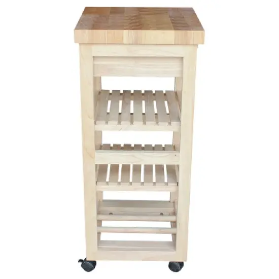 Ashley Kitchen Trolley - Unfinished - International Concepts image {5}