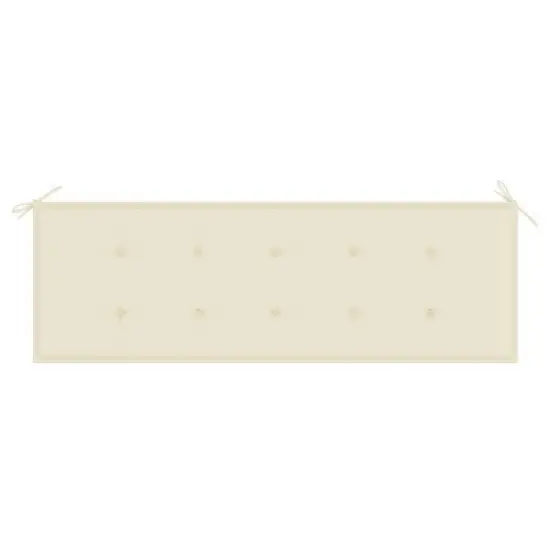 vidaXL 3-Seater Patio Bench with Cushion - Robust & Comfortable Seating Made from Solid Eucalyptus Wood - Perfect for Gardens, Terraces, and Patios image {6}