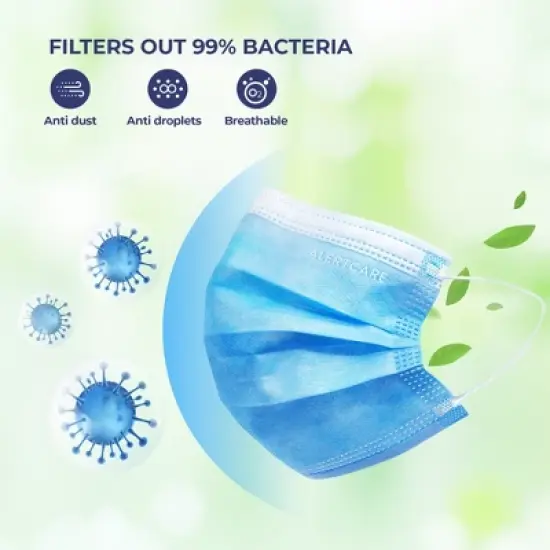 Alertcare 3-Ply Earloop Face Masks (50 Pcs) image {5}