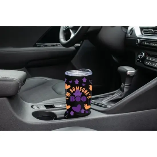 Elanze Designs I'm Someone's Boo Ghost Love Hearts Halloween Wrap-Around Design 20 Ounce Stainless Steel On-The-Go Coffee Mug, Thermal Travel Tumbler image {2}
