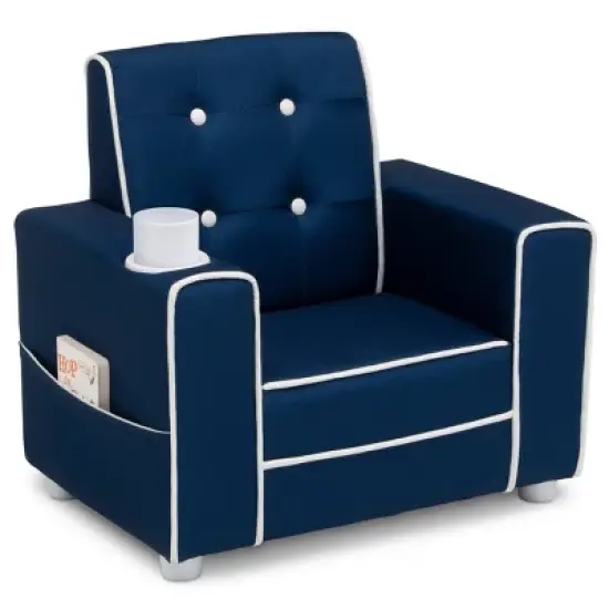 Delta Children Chelsea Kids' Upholstered Chair with Cup Holder image {2}