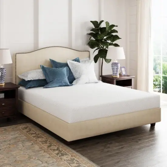 Ego White 8" Medium Gel Green Tea AeroFusion Memory Foam Mattress image {1}